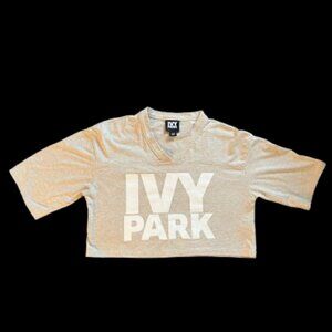 🔥 IVY PARK Beige Cropped Logo T-Shirt – Size XXS 🩶